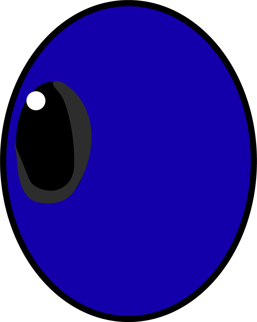 Large surprised cartoon eye created in Illustrator