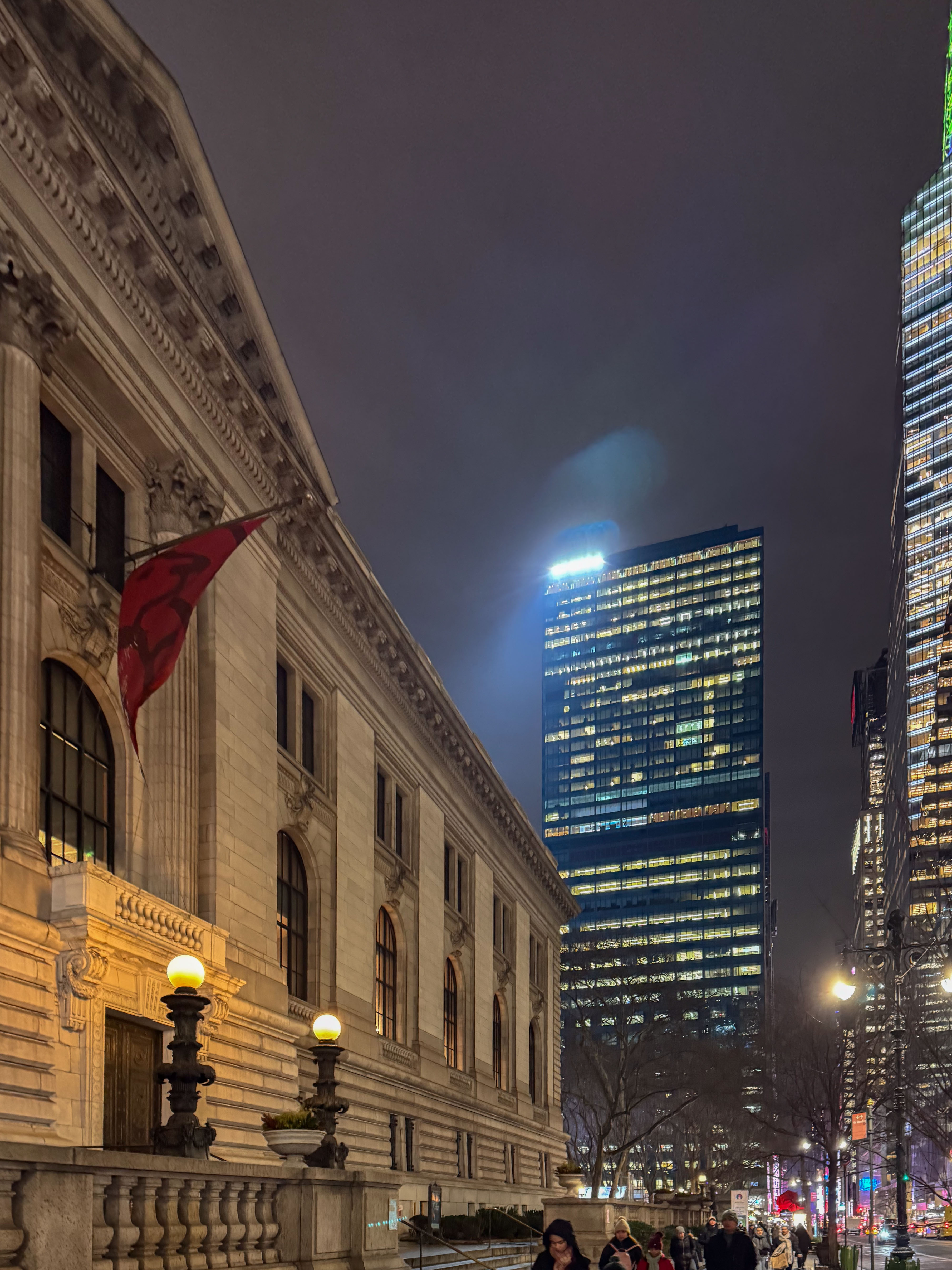 Night photo with exposure and perspective fixes